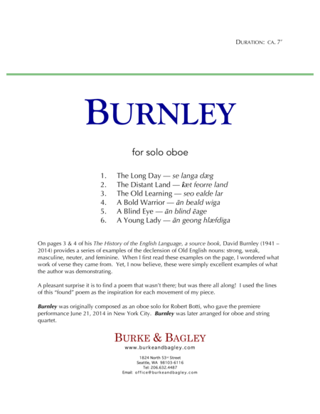 Burnley For Solo Oboe Page 2