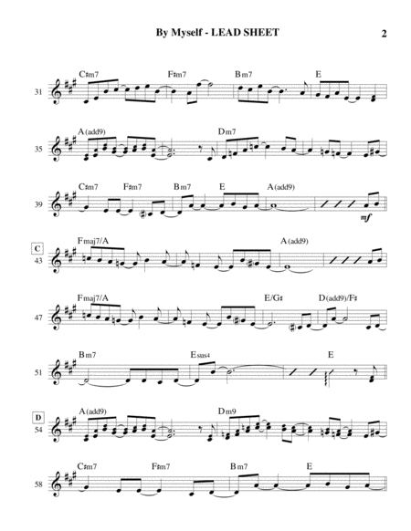 By Myself Lead Sheet Page 2