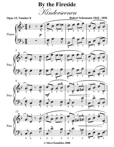 By The Fireside Kinderscenen Opus 15 Number 8 Easy Piano Sheet Music Page 2