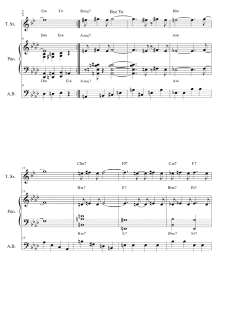 Bye Ya Score Page 2