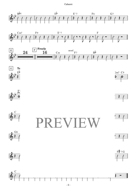 Cabaret Guitar Transcription Of The Cabaret Recording Page 2