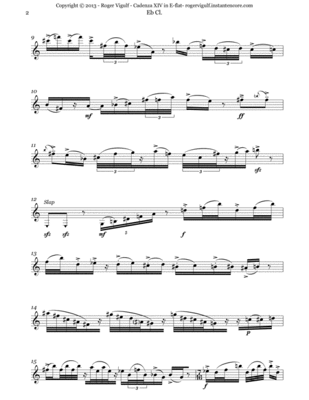 Cadenza Xiv For Solo Clarinet Page 2