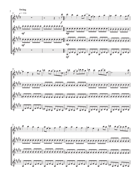 California Girls Guitar Quartet Score And Parts Page 2