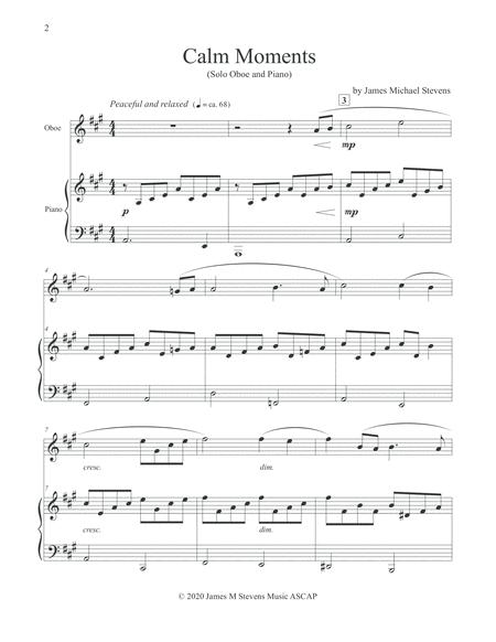 Calm Moments Oboe Piano Page 2