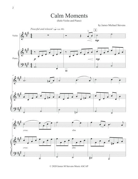 Calm Moments Violin Piano Page 2