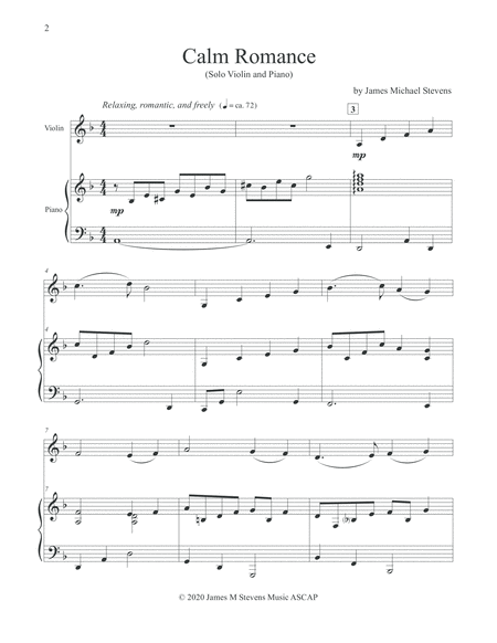 Calm Romance Violin Piano Page 2