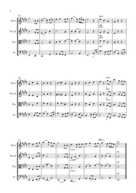 Calon Lan For String Quartet Page 2