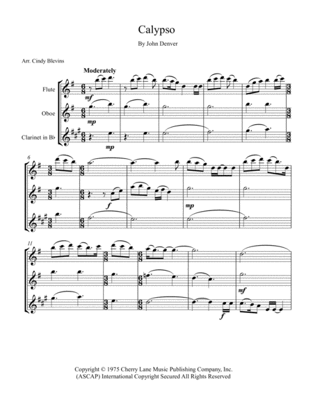 Calypso For Flute Oboe And Clarinet Page 2