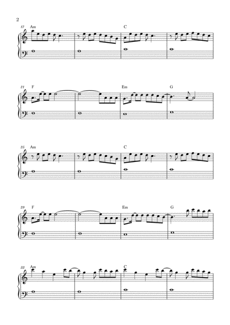 Camila Cabello Seorita Very Easy Piano Page 2