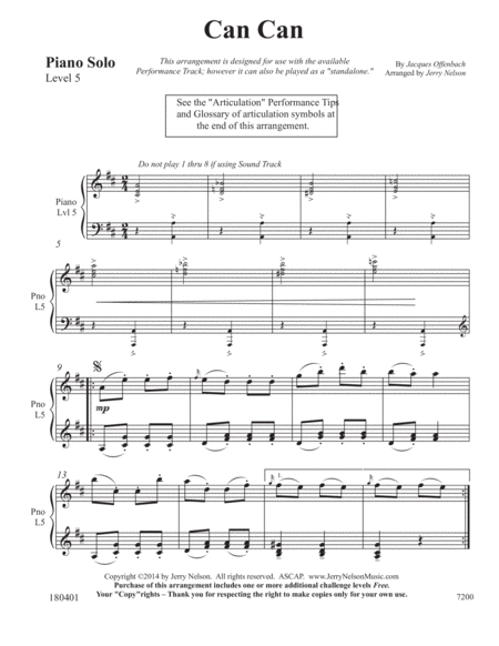 Can Can 2 For 1 Piano Arrangements Page 2