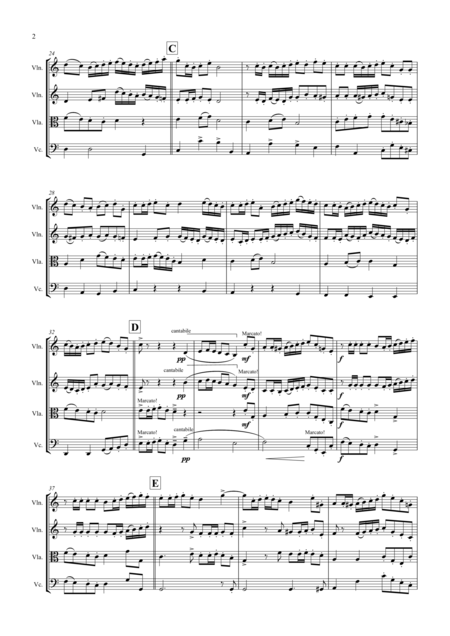 Canon C Major Kanon C Dur String Quartet Page 2