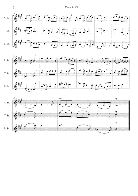 Canon In 6 8 For Saxophone Trio Page 2