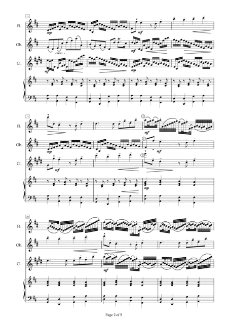 Canon In D Arranged For Woodwind Trio With Piano Accompaniment Page 2