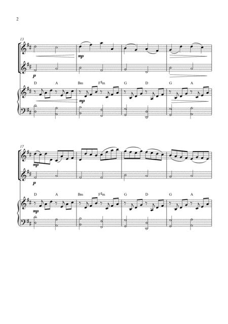 Canon In D Flute Duet And Piano Accompaniment Page 2