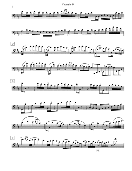 Canon In D For Solo Euphonium Page 2