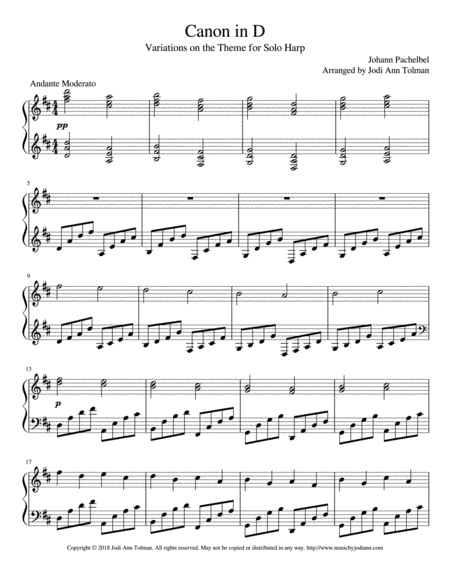 Canon In D Harp Solo Page 2