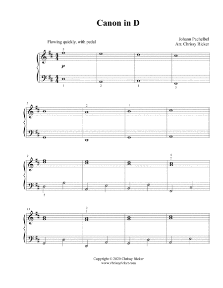 Canon In D Pachelbel Canon Easy Piano With Practice Tips Page 2