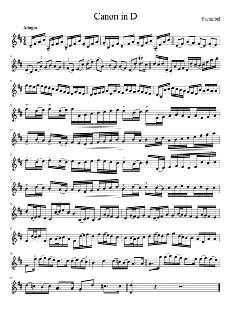 Canon In D Unaccompanied Violin Page 2