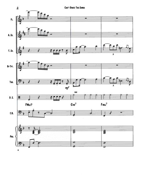 Cant Dance This Samba Jazz Ensemble Piece For Small To Medium Groups With Flexible Instrumentation Page 2