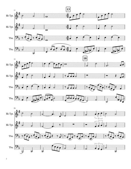 Cant Help Falling In Love Brass Quartet Page 2