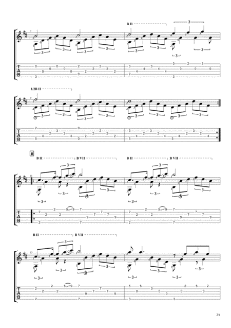 Cant Help Falling In Love Fingerstyle Guitar Solo Page 2