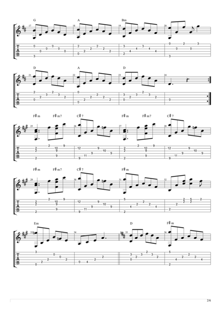 Cant Help Falling In Love Fingerstyle Guitar Page 2