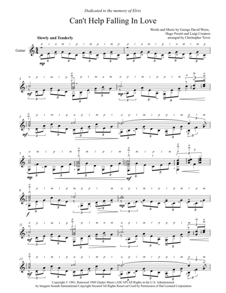 Cant Help Falling In Love Guitar Solo Page 2