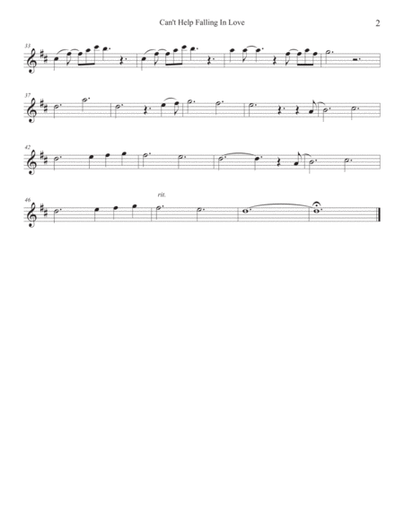 Cant Help Falling In Love String Trio Page 2