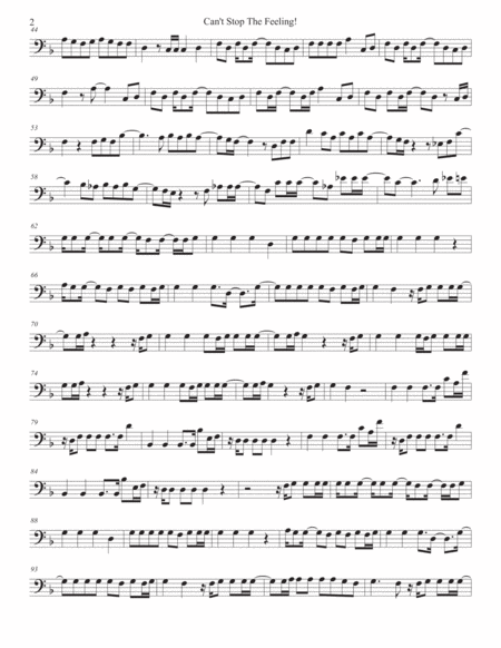 Cant Stop The Feeling Bassoon Page 2