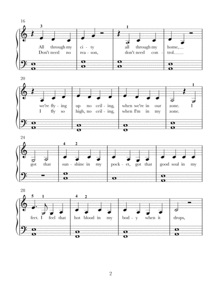 Cant Stop The Feeling Easy Piano Page 2