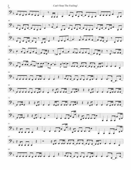 Cant Stop The Feeling Tuba Page 2