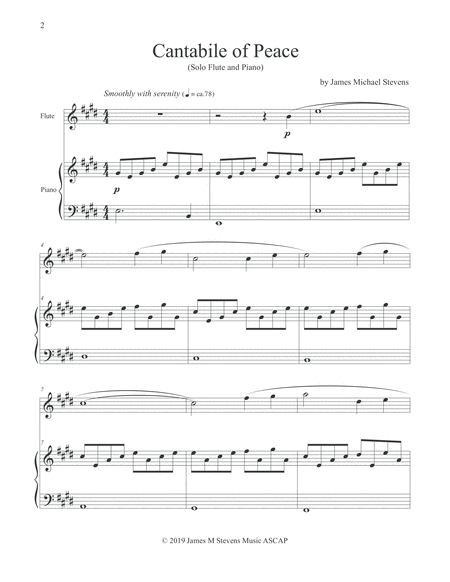 Cantabile Of Peace Flute Piano Page 2