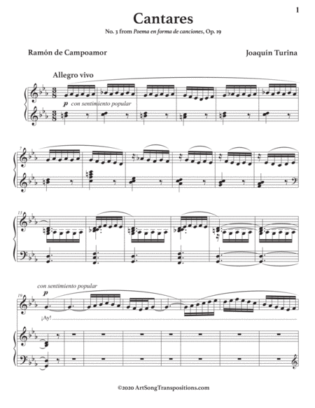 Cantares Op 19 No 3 Transposed To C Minor Page 2