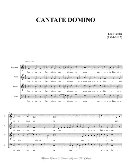 Cantate Domino L Hassler For Satb Choir Page 2