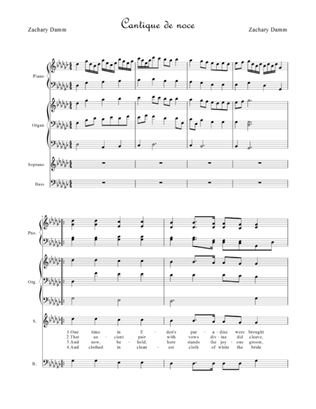 Cantique De Noce Wedding Song Page 2