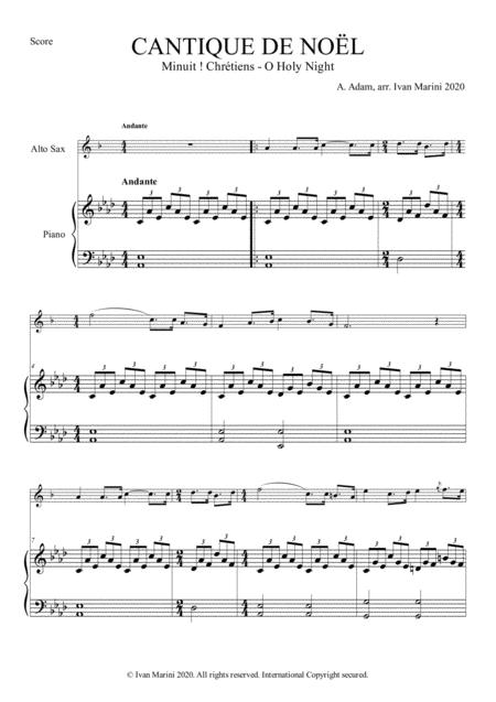 Cantique De Noel Minuit Chretien O Holy Night For Alto Sax And Piano Page 2