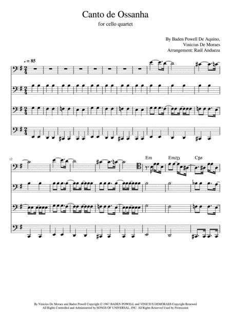 Canto De Ossanha Cello Quartet Page 2