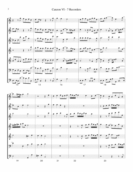 Canzon A 7 By Giovanni Gabrieli For 7 Recorders Ssaatbb Page 2