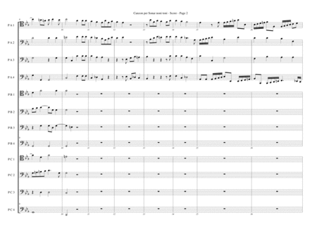 Canzon Per Sonar Noni Toni For Trombone Or Low Brass Duodectet 12 Page 2