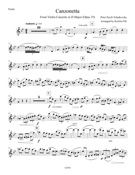 Canzonetta From The Violin Concerto Opus 35 Page 2