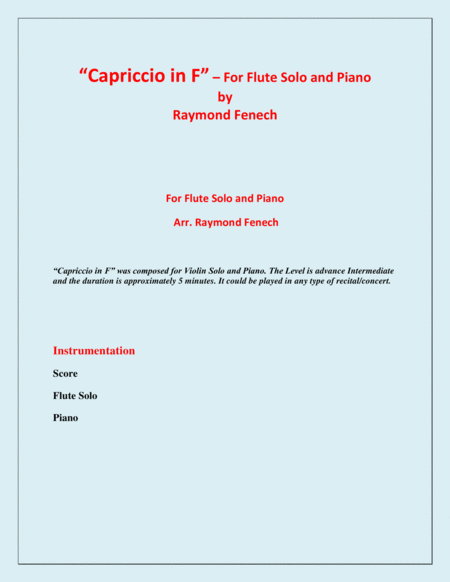 Capriccio In F For Solo Flute And Piano Page 2