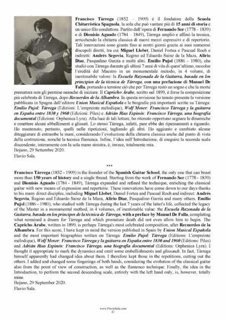 Capricho Arabe For Guitar By Tarrega Rev And Fing By Flavio Sala Page 2