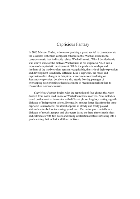 Capricious Fantasy For Solo Piano Page 2