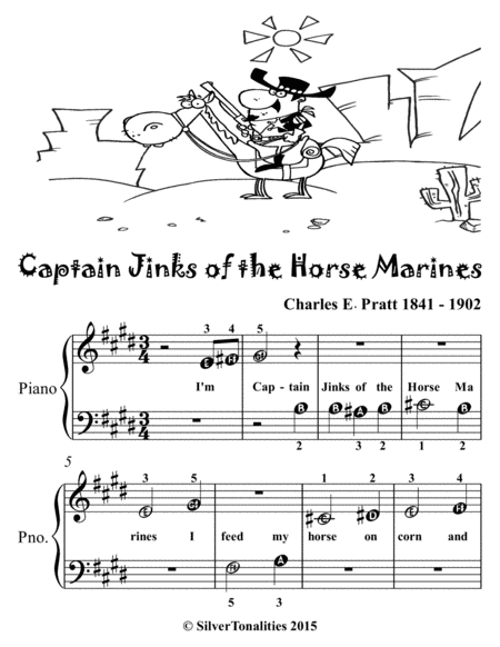 Captain Jinks Of The Horse Marines Beginner Piano Sheet Music Tadpole Edition Page 2