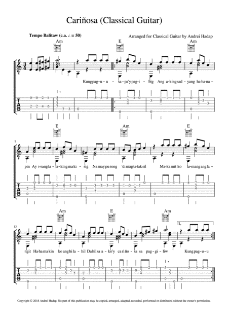 Cariosa Fingerstyle Guitar With Tab Page 2