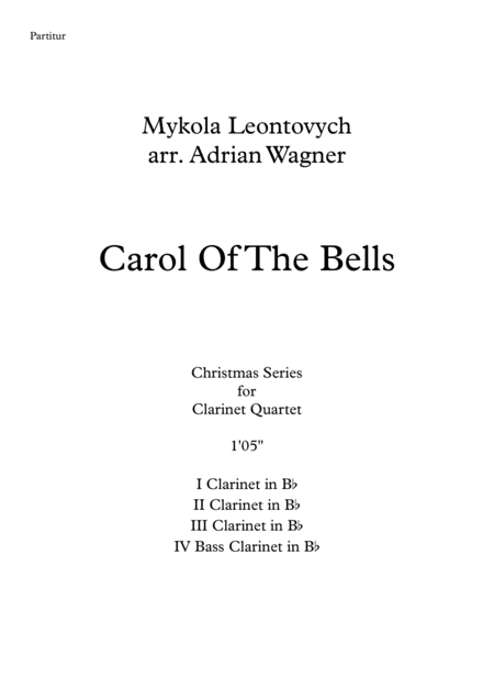 Carol Of The Bells Clarinet Quartet B Cl Arr Adrian Wagner Page 2
