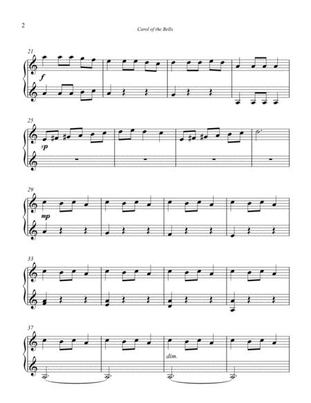 Carol Of The Bells Easy Piano Christmas Solo For Beginners Page 2