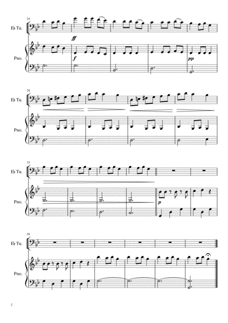 Carol Of The Bells Eb Tuba Bass Clef Solo Page 2