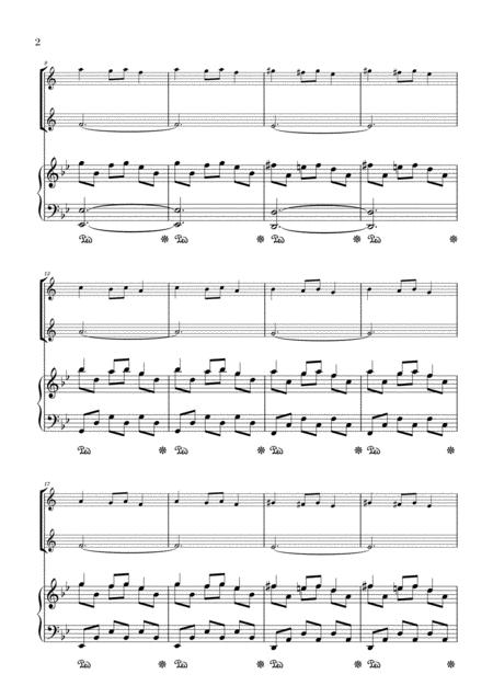 Carol Of The Bells For Clarinet Bass Clarinet And Piano Page 2