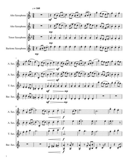 Carol Of The Bells For Saxophone Quartet Pentatonix Style Page 2